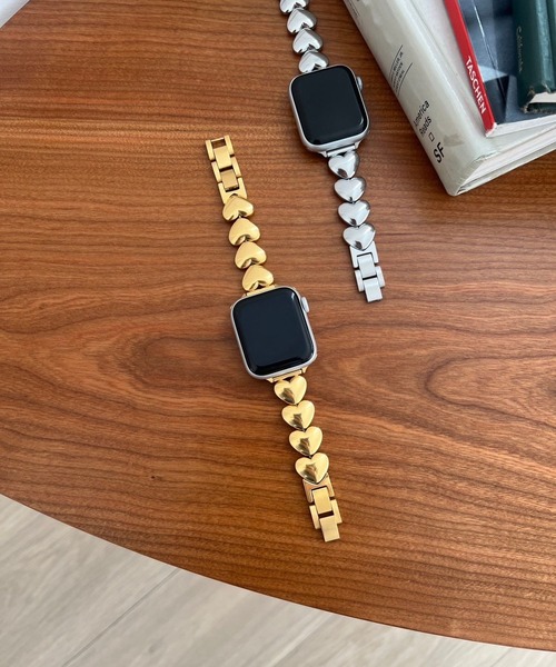 Me%（ミィパーセント）の「AppleWatchステンレスハートバンド  111883（デジタル腕時計・レディース・ゴールド/シルバー・FREE）」の4枚目の写真