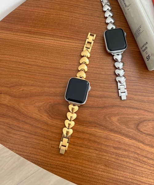 Me%（ミィパーセント）の「AppleWatchステンレスハートバンド  111883（デジタル腕時計・レディース・ゴールド/シルバー・FREE）」の5枚目の写真