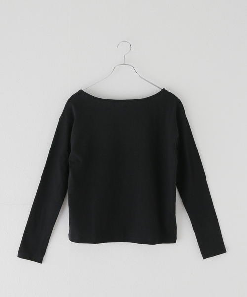 La TOTALITE(ラトータリテ)の「【onit/オニット】ラフィー天竺バックオープンロングスリーブTシャツ(Tシャツ/カットソー・レディース・ホワイト/ブラック・2)」の2枚目の写真