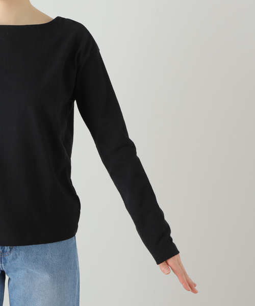 La TOTALITE(ラトータリテ)の「【onit/オニット】ラフィー天竺バックオープンロングスリーブTシャツ(Tシャツ/カットソー・レディース・ホワイト/ブラック・2)」の9枚目の写真