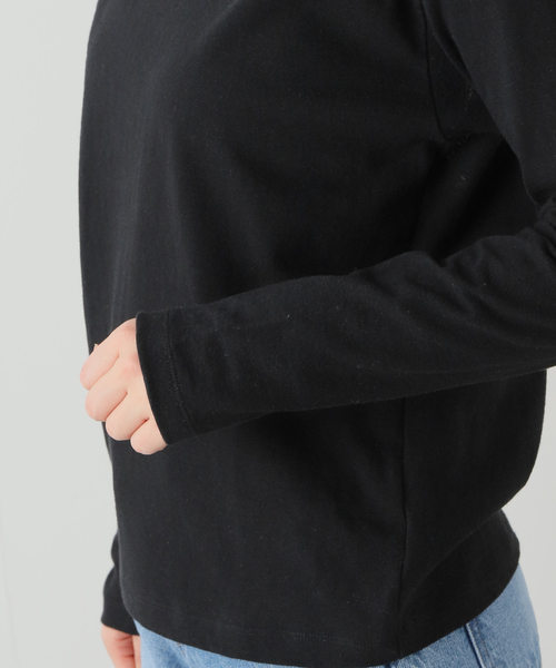 La TOTALITE(ラトータリテ)の「【onit/オニット】ラフィー天竺バックオープンロングスリーブTシャツ(Tシャツ/カットソー・レディース・ホワイト/ブラック・2)」の10枚目の写真