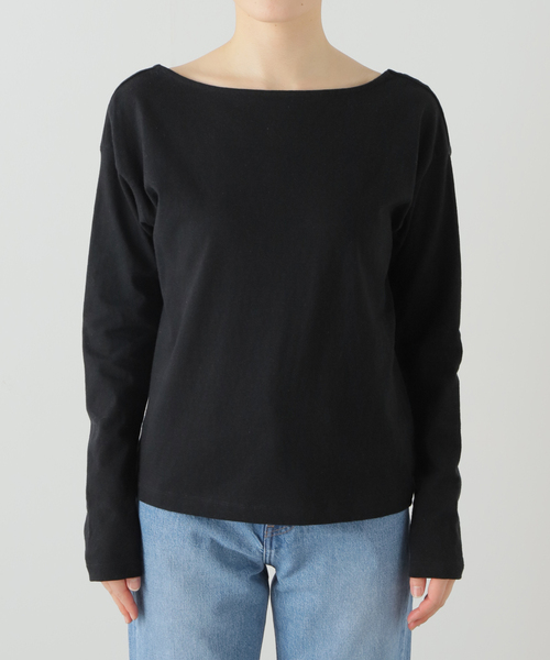 La TOTALITE(ラトータリテ)の「【onit/オニット】ラフィー天竺バックオープンロングスリーブTシャツ(Tシャツ/カットソー・レディース・ホワイト/ブラック・2)」の14枚目の写真