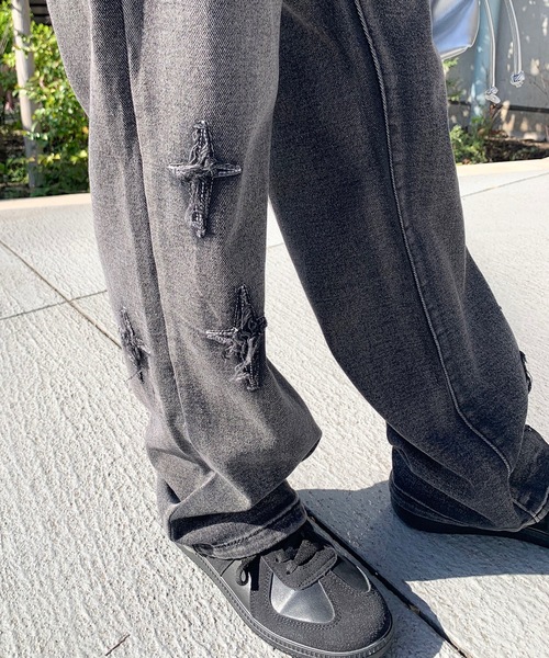 00s PPFM バナナデニム　デニムパンツ　カーブデニム　ジーパン　y2k 00s PPFM Bleach Banana Denim ブリーチ デニムパンツ - メルカリ
