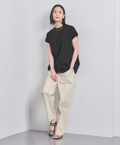 ATON(エイトン)の「<ATON>AIR OVER カットソー(Tシャツ/カットソー・レディース・ホワイト/ブラック・1)」の5枚目の写真