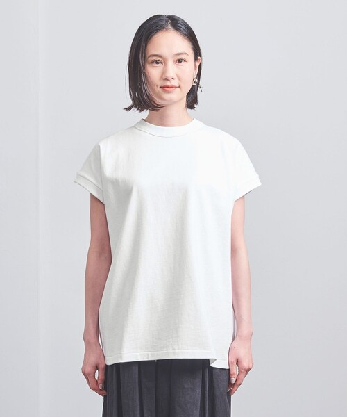 ATON(エイトン)の「<ATON>AIR OVER カットソー(Tシャツ/カットソー・レディース・ホワイト/ブラック・1)」の6枚目の写真