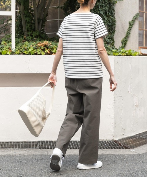 FORK&SPOON(フォークアンドスプーン)の「FORK&SPOON ボートネックボーダーショートスリーブ(Tシャツ/カットソー・レディース・ブルー系その他/グリーン系その他/グレー系その他/ホワイト系その他・1)」の10枚目の写真