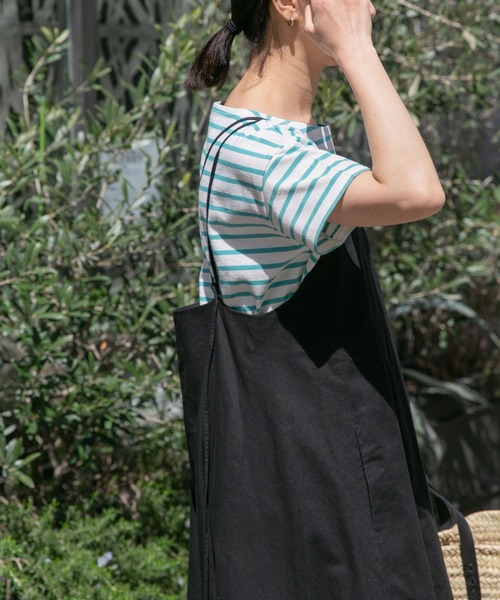 FORK&SPOON(フォークアンドスプーン)の「FORK&SPOON ボートネックボーダーショートスリーブ(Tシャツ/カットソー・レディース・ブルー系その他/グリーン系その他/グレー系その他/ホワイト系その他・1)」の12枚目の写真