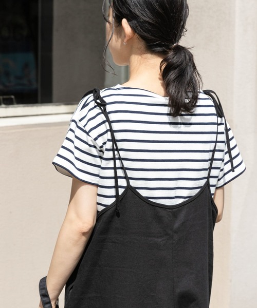 FORK&SPOON(フォークアンドスプーン)の「FORK&SPOON ボートネックボーダーショートスリーブ(Tシャツ/カットソー・レディース・ブルー系その他/グリーン系その他/グレー系その他/ホワイト系その他・1)」の19枚目の写真
