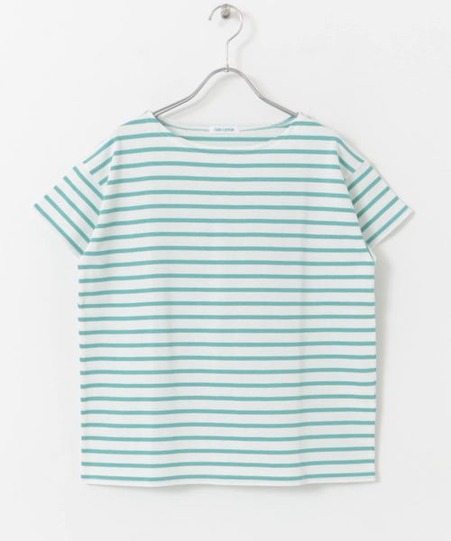 TOUJOURS / ボーダーボートネックHALF SLEEVE TEE 50％OFF】長袖Tシャツ ボートネック ボーダー | ファイテン公式