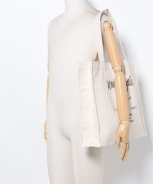 Mark Gonzales(マーク・ゴンザレス)の「【Mark Gonzales】ゴンバト マチ付きトートバッグ(トートバッグ・メンズ・ブラック/ホワイト系その他・フリー)」の6枚目の写真