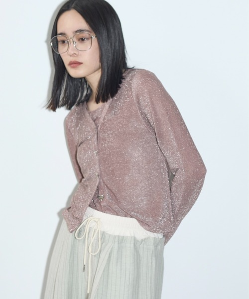 THE YOn(ザヨン)の「2WAYハートボタングリッターカーデトップス(カーディガン/ボレロ・レディース・アイボリー/レモンイエロー/ブラウン/ブラック・FREE)」の14枚目の写真