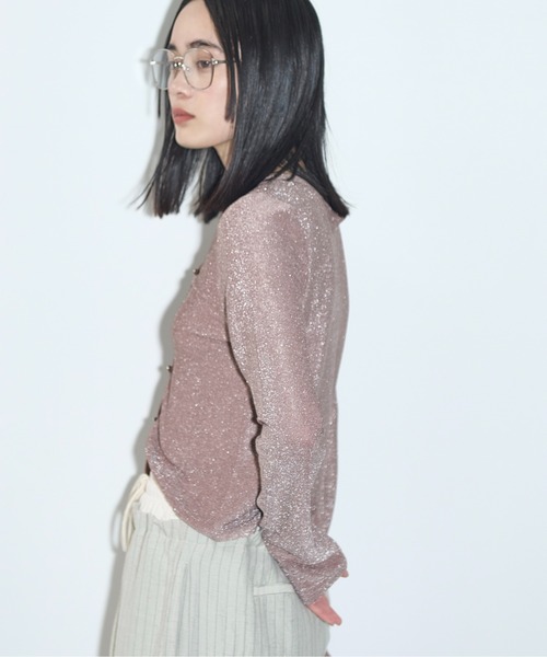 THE YOn(ザヨン)の「2WAYハートボタングリッターカーデトップス(カーディガン/ボレロ・レディース・アイボリー/レモンイエロー/ブラウン/ブラック・FREE)」の16枚目の写真