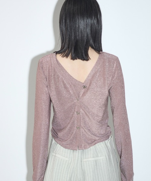 THE YOn(ザヨン)の「2WAYハートボタングリッターカーデトップス(カーディガン/ボレロ・レディース・アイボリー/レモンイエロー/ブラウン/ブラック・FREE)」の21枚目の写真