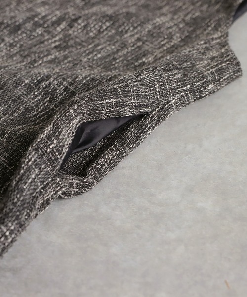 antiqua(アンティカ)の「ツイードライクオールインワン(つなぎ/オールインワン・レディース・チャコールグレー・P/R)」の20枚目の写真