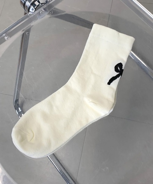 non-hedge(ノンヘッジ)の「バックリボンモチーフソックス(ソックス/靴下・レディース・ブラック/ホワイト/グレー・FREE)」の14枚目の写真