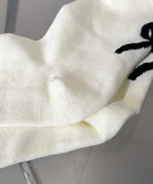 non-hedge(ノンヘッジ)の「バックリボンモチーフソックス(ソックス/靴下・レディース・ブラック/ホワイト/グレー・FREE)」の16枚目の写真