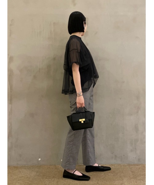 Mila Owen(ミラオーウェン)の「後ゴムセンタープレステーパードパンツ【手洗い可能】(その他パンツ・レディース・チェック/アイボリー/ブラック・0/1/2/00)」の15枚目の写真