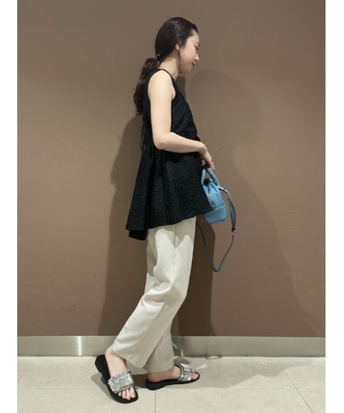 Mila Owen(ミラオーウェン)の「後ゴムセンタープレステーパードパンツ【手洗い可能】(その他パンツ・レディース・チェック/アイボリー/ブラック・0/1/2/00)」の11枚目の写真