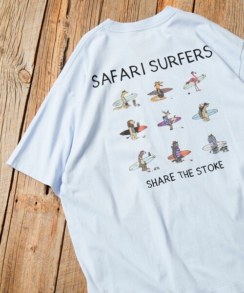 Jonas Claesson(ジョナスクレアッソン)の「JONAS CLAESSON/ジョナス クレアッソン Safari Surfers Tee/サファリ サーファーズ Tシャツ/バックプリント/リラックスフィット(Tシャツ/カットソー・メンズ・イエロー/ホワイト/グレー/ブラック/サックスブルー・MEDIUM/LARGE)」の4枚目の写真