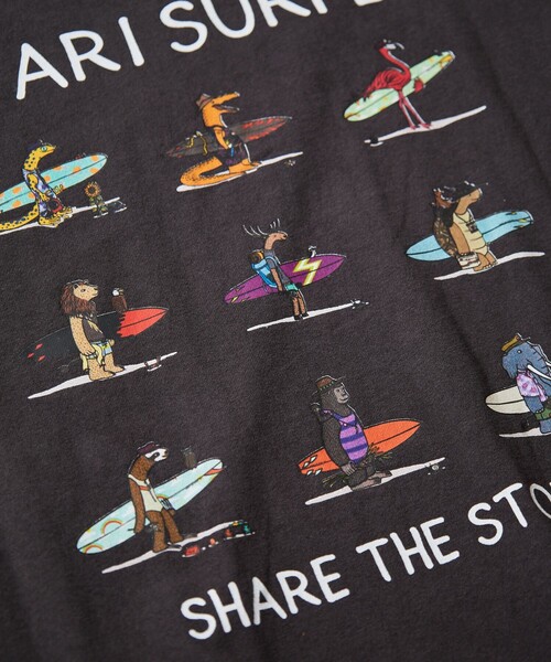 Jonas Claesson(ジョナスクレアッソン)の「JONAS CLAESSON/ジョナス クレアッソン Safari Surfers Tee/サファリ サーファーズ Tシャツ/バックプリント/リラックスフィット(Tシャツ/カットソー・メンズ・イエロー/ホワイト/グレー/ブラック/サックスブルー・MEDIUM/LARGE)」の15枚目の写真