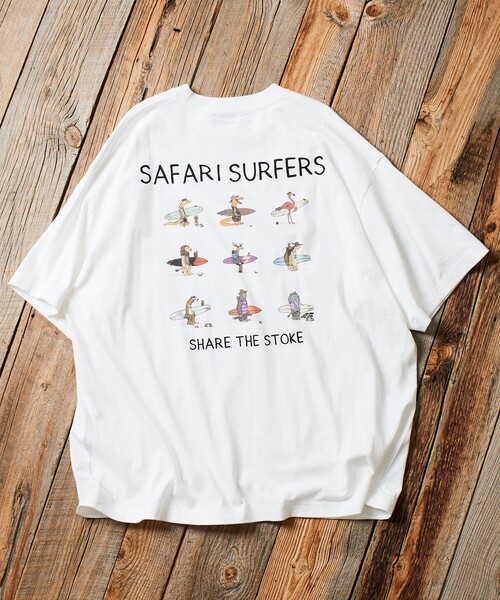 Jonas Claesson(ジョナスクレアッソン)の「JONAS CLAESSON/ジョナス クレアッソン Safari Surfers Tee/サファリ サーファーズ Tシャツ/バックプリント/リラックスフィット(Tシャツ/カットソー・メンズ・イエロー/ホワイト/グレー/ブラック/サックスブルー・MEDIUM/LARGE)」の16枚目の写真