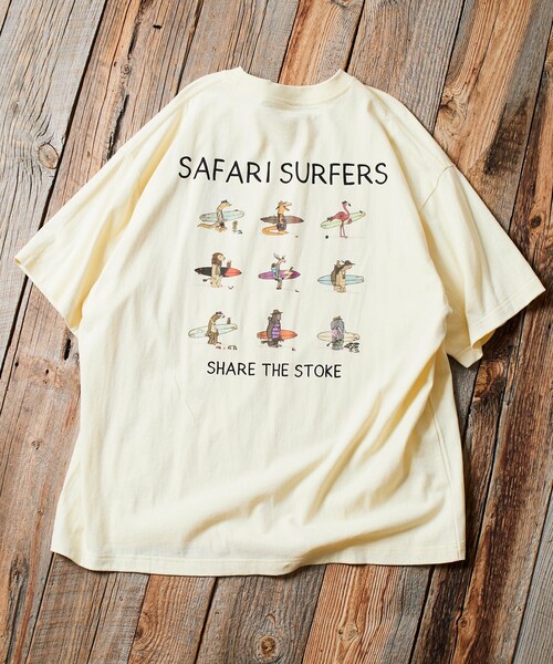 Jonas Claesson(ジョナスクレアッソン)の「JONAS CLAESSON/ジョナス クレアッソン Safari Surfers Tee/サファリ サーファーズ Tシャツ/バックプリント/リラックスフィット(Tシャツ/カットソー・メンズ・イエロー/ホワイト/グレー/ブラック/サックスブルー・MEDIUM/LARGE)」の18枚目の写真