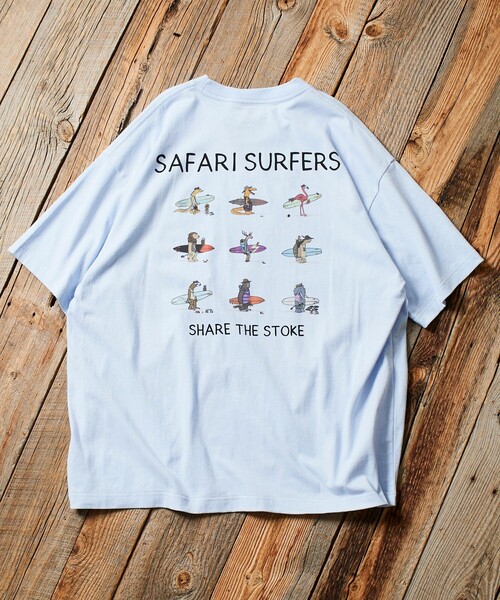 Jonas Claesson(ジョナスクレアッソン)の「JONAS CLAESSON/ジョナス クレアッソン Safari Surfers Tee/サファリ サーファーズ Tシャツ/バックプリント/リラックスフィット(Tシャツ/カットソー・メンズ・イエロー/ホワイト/グレー/ブラック/サックスブルー・MEDIUM/LARGE)」の19枚目の写真