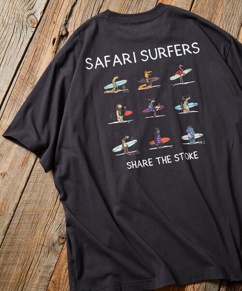 Jonas Claesson(ジョナスクレアッソン)の「JONAS CLAESSON/ジョナス クレアッソン Safari Surfers Tee/サファリ サーファーズ Tシャツ/バックプリント/リラックスフィット(Tシャツ/カットソー・メンズ・イエロー/ホワイト/グレー/ブラック/サックスブルー・MEDIUM/LARGE)」の20枚目の写真
