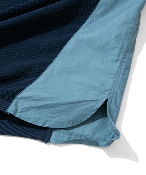 go slow caravan（ゴースローキャラバン）の「MIX FAB ラグランリラックスポロ（ポロシャツ・メンズ・ネイビー/グリーン・X-LARGE/LARGE/MEDIUM）」の11枚目の写真