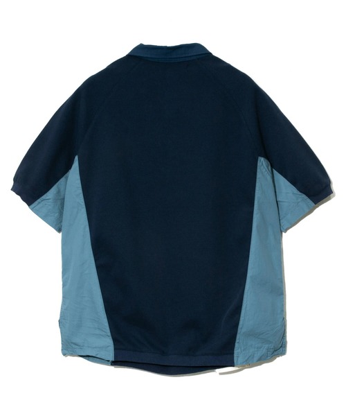 go slow caravan（ゴースローキャラバン）の「MIX FAB ラグランリラックスポロ（ポロシャツ・メンズ・ネイビー/グリーン・X-LARGE/LARGE/MEDIUM）」の13枚目の写真