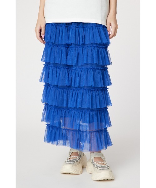 RODEO CROWNS WIDE BOWL（ロデオクラウンズワイドボウル）の「チュール ティアードスカート（スカート・レディース・アイボリー/ブラック/ブルー・FREE）」の9枚目の写真