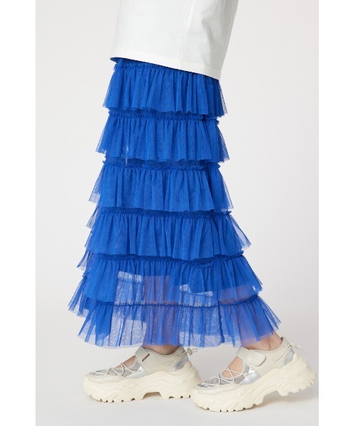 RODEO CROWNS WIDE BOWL（ロデオクラウンズワイドボウル）の「チュール ティアードスカート（スカート・レディース・アイボリー/ブラック/ブルー・FREE）」の10枚目の写真