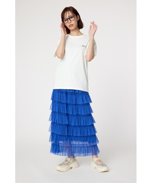 RODEO CROWNS WIDE BOWL（ロデオクラウンズワイドボウル）の「チュール ティアードスカート（スカート・レディース・アイボリー/ブラック/ブルー・FREE）」の12枚目の写真