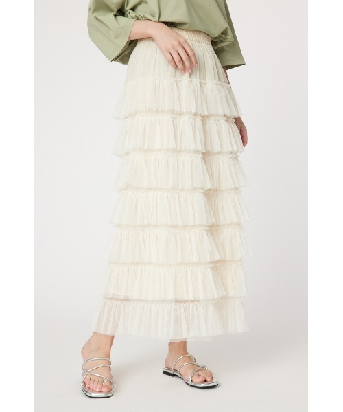 RODEO CROWNS WIDE BOWL（ロデオクラウンズワイドボウル）の「チュール ティアードスカート（スカート・レディース・アイボリー/ブラック/ブルー・FREE）」の20枚目の写真