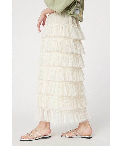 RODEO CROWNS WIDE BOWL（ロデオクラウンズワイドボウル）の「チュール ティアードスカート（スカート・レディース・アイボリー/ブラック/ブルー・FREE）」の21枚目の写真