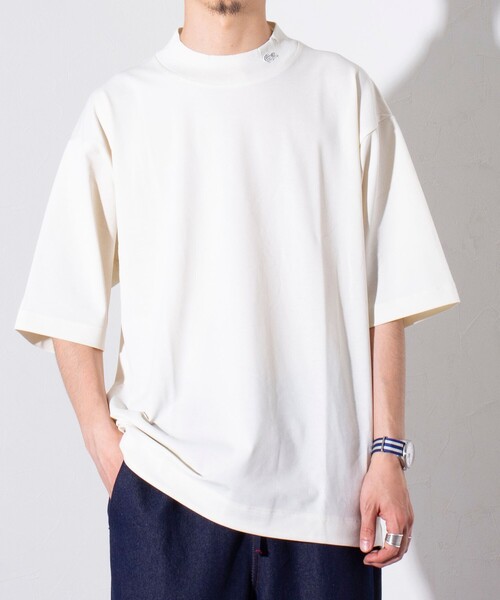 LACOSTE（ラコステ）の「【LACOSTE/ラコステ】5分袖 モックネック サマーニットTシャツ（Tシャツ/カットソー・メンズ・ブラック/オフホワイト/グレー・4/5）」の12枚目の写真