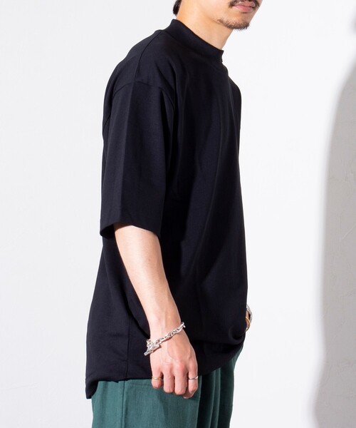 LACOSTE（ラコステ）の「【LACOSTE/ラコステ】5分袖 モックネック サマーニットTシャツ（Tシャツ/カットソー・メンズ・ブラック/オフホワイト/グレー・4/5）」の19枚目の写真