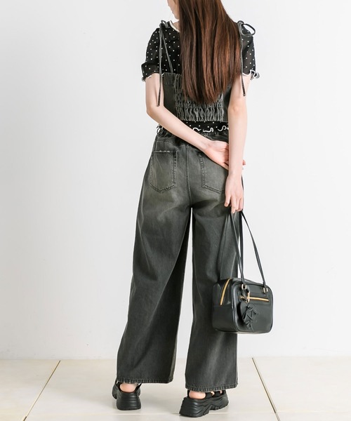 OLIVE des OLIVE(オリーブデオリーブ)の「シアインナー半袖 1041060760(Tシャツ/カットソー・レディース・アイボリー/シルバー/ブラック・FREE)」の15枚目の写真