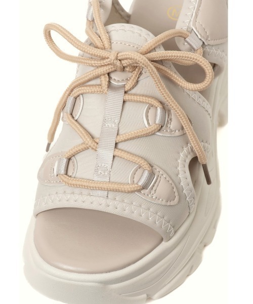 R&E(アールアンドイー)の「【R&E】レースアップスニーカーソールサンダル(サンダル・レディース・ベージュ/ブラック/アイボリー・S/M/L/LL)」の22枚目の写真