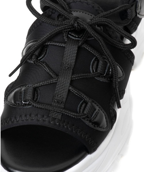 R&E(アールアンドイー)の「【R&E】レースアップスニーカーソールサンダル(サンダル・レディース・ベージュ/ブラック/アイボリー・S/M/L/LL)」の21枚目の写真