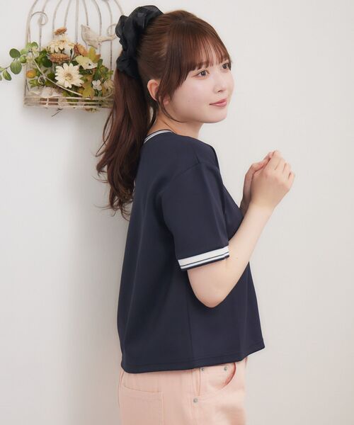 ems excite(エムズエキサイト)の「ワンポイント刺繍TEE(Tシャツ/カットソー・レディース・ブルー/ピンク/ダークグレー・FREE)」の21枚目の写真
