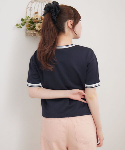 ems excite(エムズエキサイト)の「ワンポイント刺繍TEE(Tシャツ/カットソー・レディース・ブルー/ピンク/ダークグレー・FREE)」の5枚目の写真