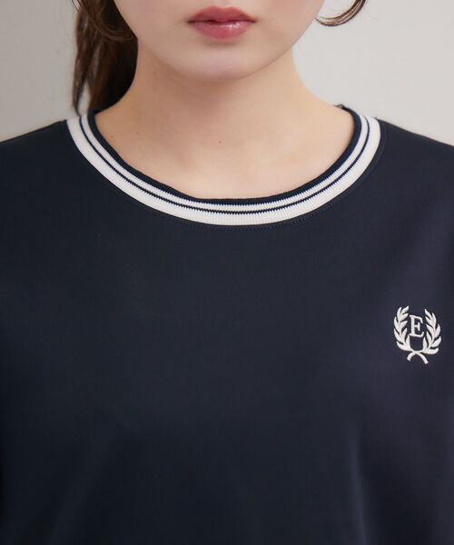 ems excite(エムズエキサイト)の「ワンポイント刺繍TEE(Tシャツ/カットソー・レディース・ブルー/ピンク/ダークグレー・FREE)」の6枚目の写真