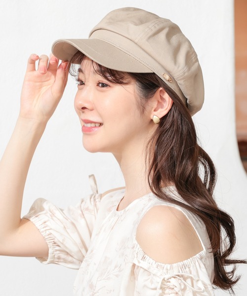 Honeys（ハニーズ）の「プレート付きキャスケット（キャスケット・レディース・アイボリー/ブラック/ベージュ・FREE）」の3枚目の写真