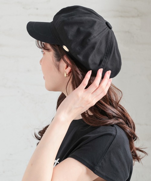 Honeys（ハニーズ）の「プレート付きキャスケット（キャスケット・レディース・アイボリー/ブラック/ベージュ・FREE）」の2枚目の写真