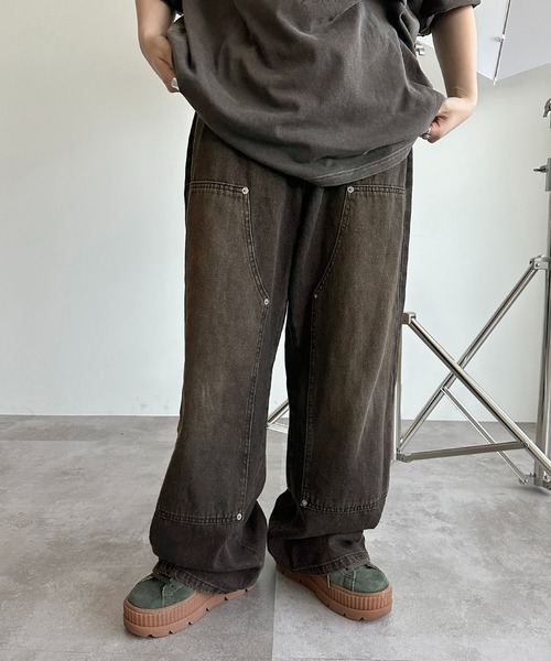apres jour mignon(アプレジュールミニョン)の「【ユニセックス】ダブルニーデニムパンツ【ZOZOTOWN限定アイテム】(デニムパンツ・レディース・インディゴブルー/ブラック・LARGE/X-LARGE/MEDIUM/SMALL)」の17枚目の写真