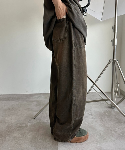 apres jour mignon(アプレジュールミニョン)の「【ユニセックス】ダブルニーデニムパンツ【ZOZOTOWN限定アイテム】(デニムパンツ・レディース・インディゴブルー/ブラック・LARGE/X-LARGE/MEDIUM/SMALL)」の18枚目の写真
