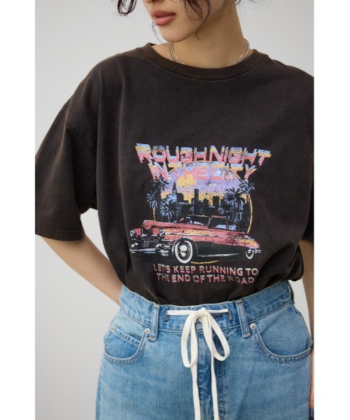 AZUL by moussy（アズールバイマウジー）の「ビンテージプリントTシャツ（Tシャツ/カットソー・レディース・ブルー系その他/オレンジ系その他・SMALL/MEDIUM）」の9枚目の写真