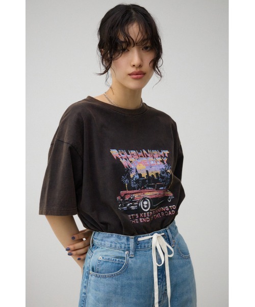 AZUL by moussy（アズールバイマウジー）の「ビンテージプリントTシャツ（Tシャツ/カットソー・レディース・ブルー系その他/オレンジ系その他・SMALL/MEDIUM）」の7枚目の写真