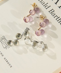 クリアボールピアス